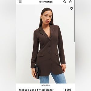 Reformation Jacques Long Fitted Blazer